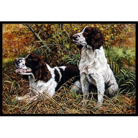 Carolines Treasures Carolines Treasures HMHE0002MAT Two Springer Spaniels in the Grasses Indoor or Outdoor Mat; 18 x 27 HMHE0002MAT